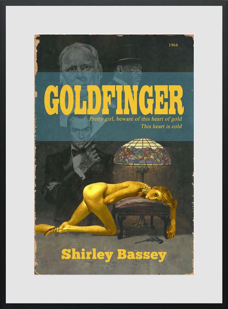 1964 goldfinger framed print by artist linda charles
