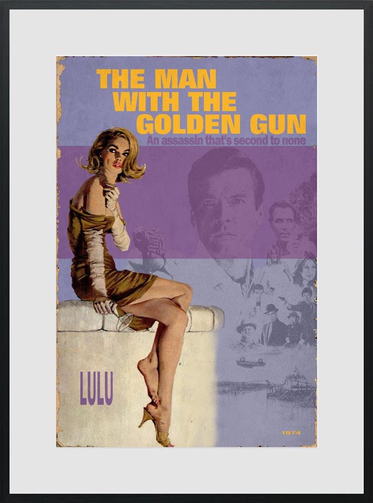 1974 the man with the golden gun framed print by artist linda charles