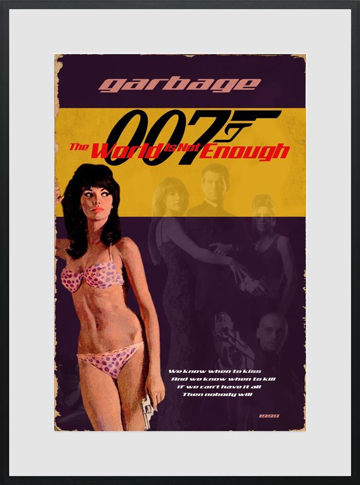 1999 the world is not enough framed print by artist linda charles