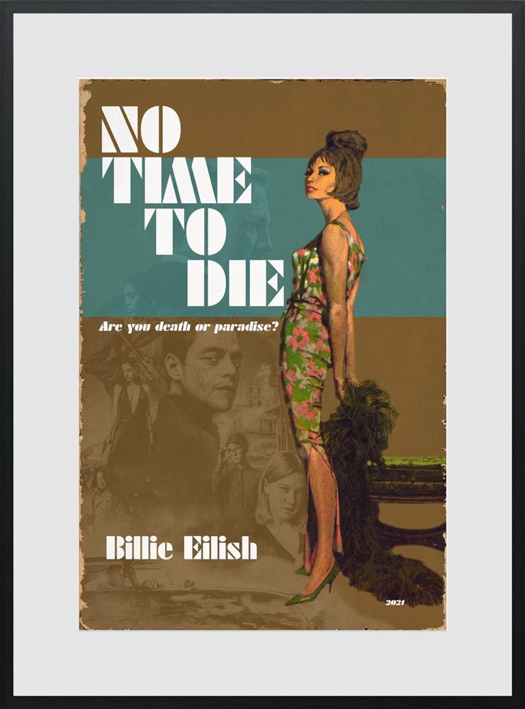 2021 no time to die framed print by artist linda charles