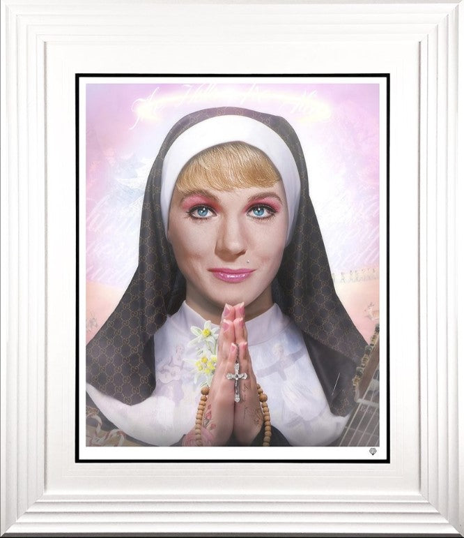 99 problmes colour print framed in white by artist jj adams