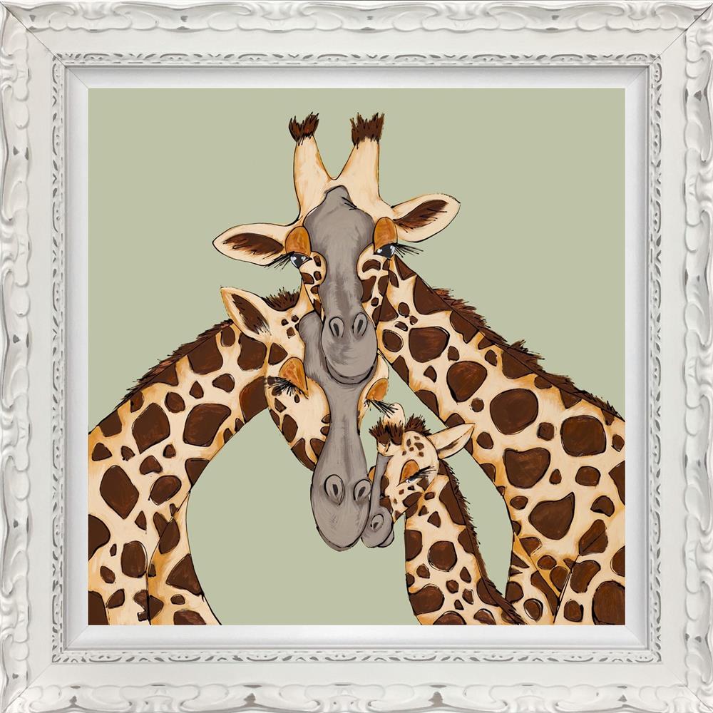 A tall trio framed print by artist amy louise