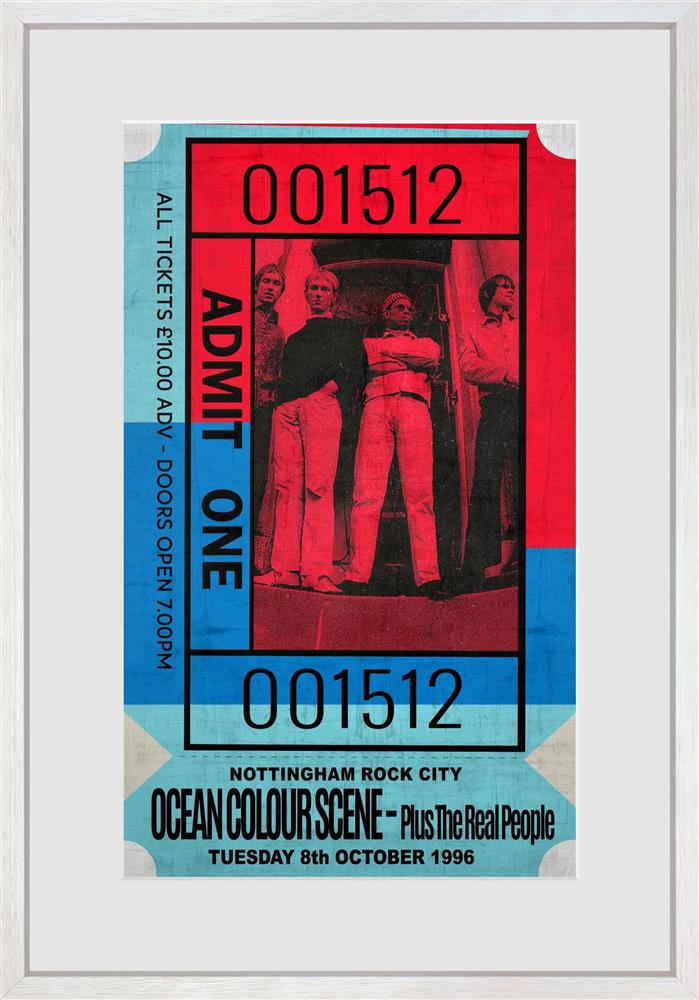 admit one ocean colour scene framed print by artist linda charles