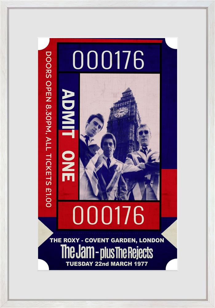 admit one the jam framed print by artist linda charles