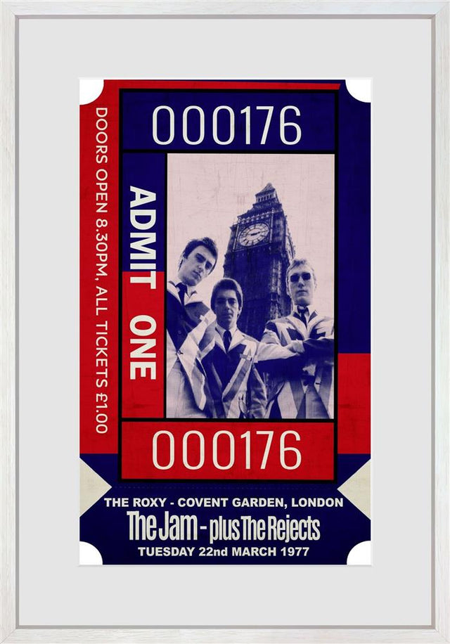 admit one the jam framed print by artist linda charles