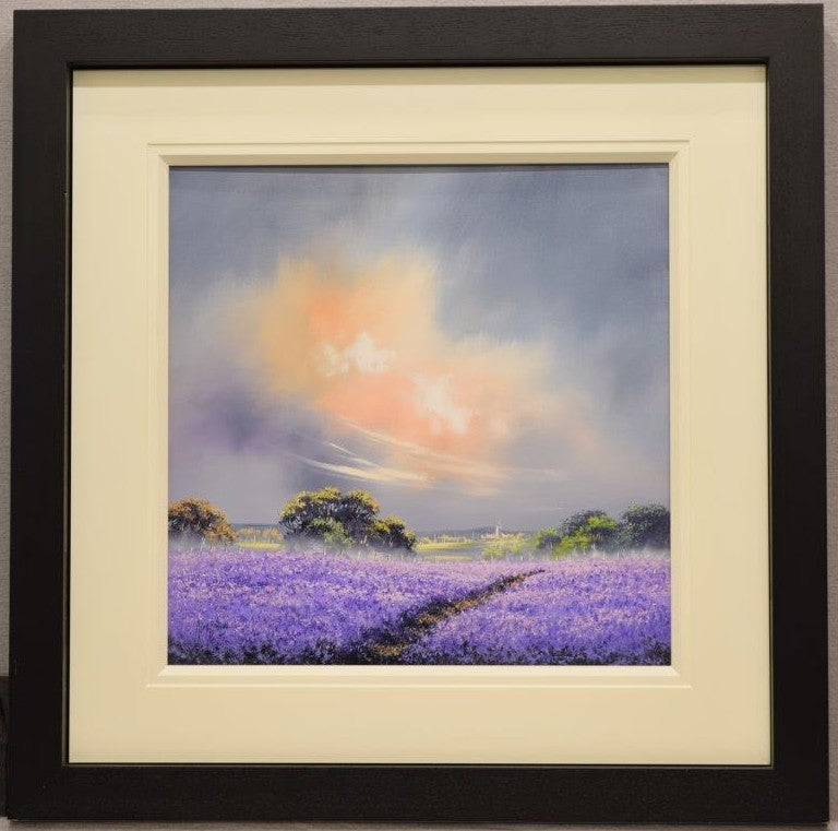amethyst meadow framed original by artist allan morgan