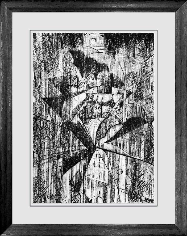 avenue of the hearts sketch framed print by artist andrei protsouk