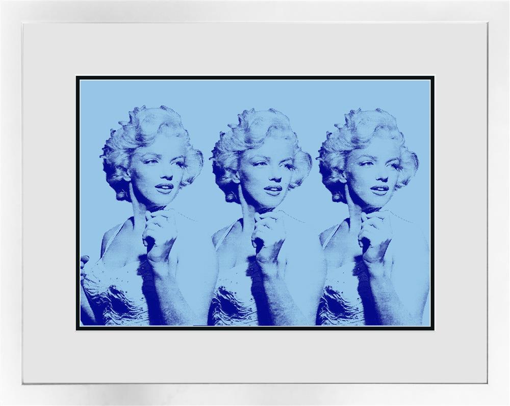 blonde bombshell framed print by artist fezz