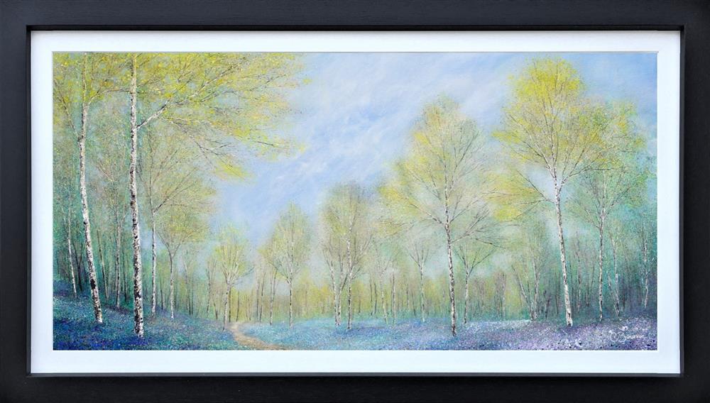 blue serenity framed original by artist chris bourne