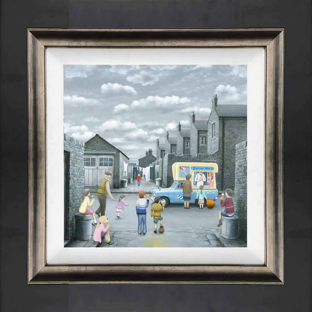 break for a flake framed canvas print by artist leigh lambert