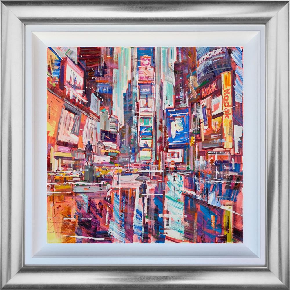bright lights of nyc framed print by artist colin brown