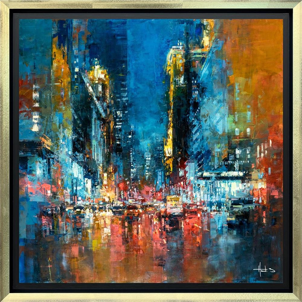 boradway lights framed print by artist benoit havard