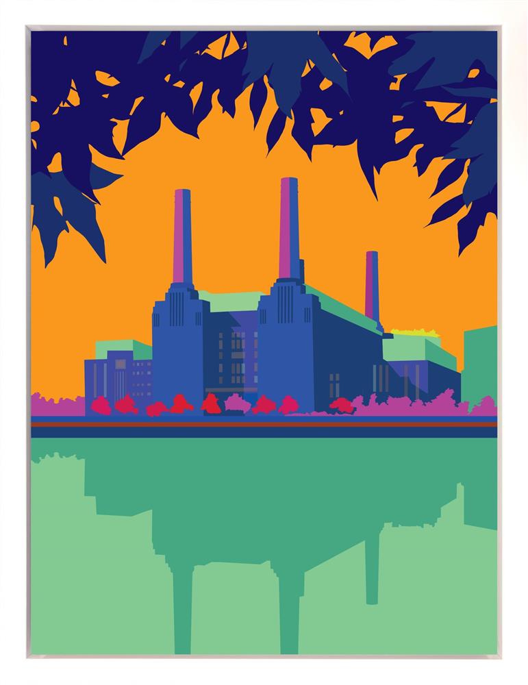 cathedral of power framed deluxe canvas print by artist oshe