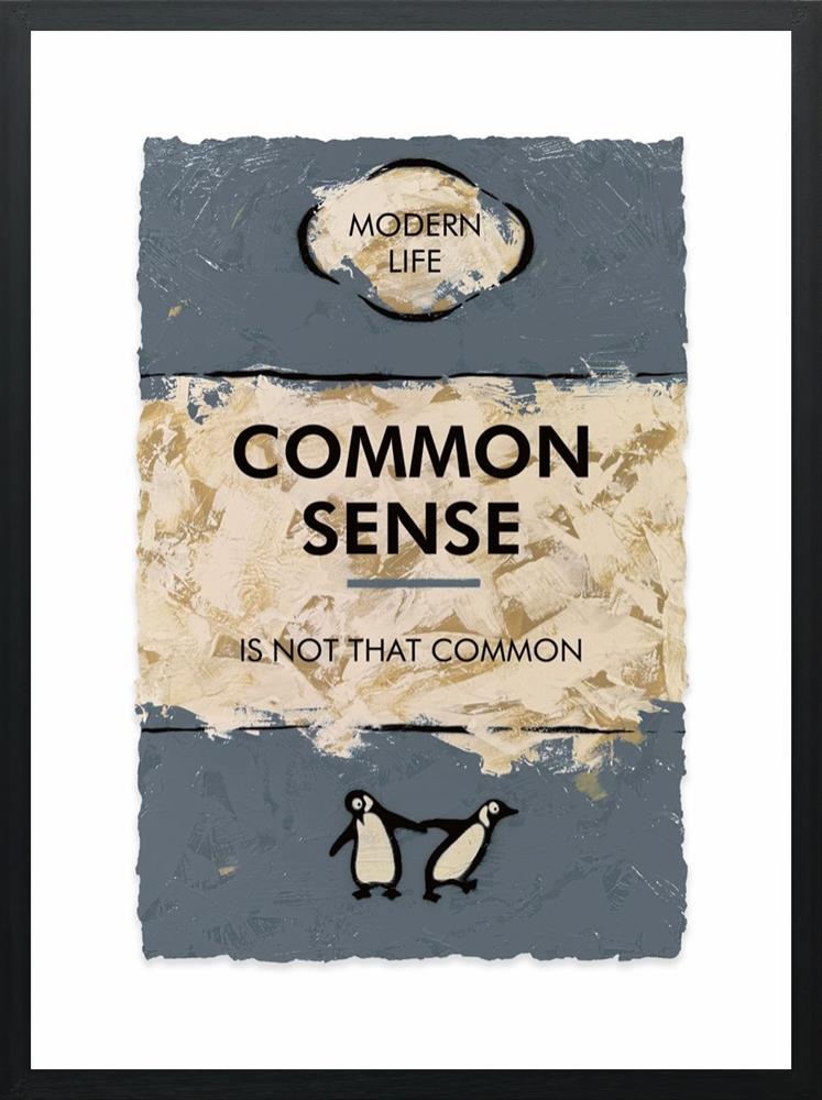 common sense framed print by artist hue folk