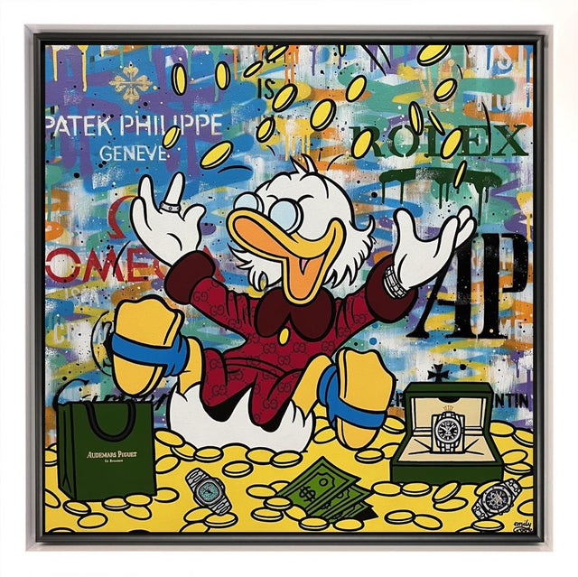 counting my coins framed original by aritst emily crook