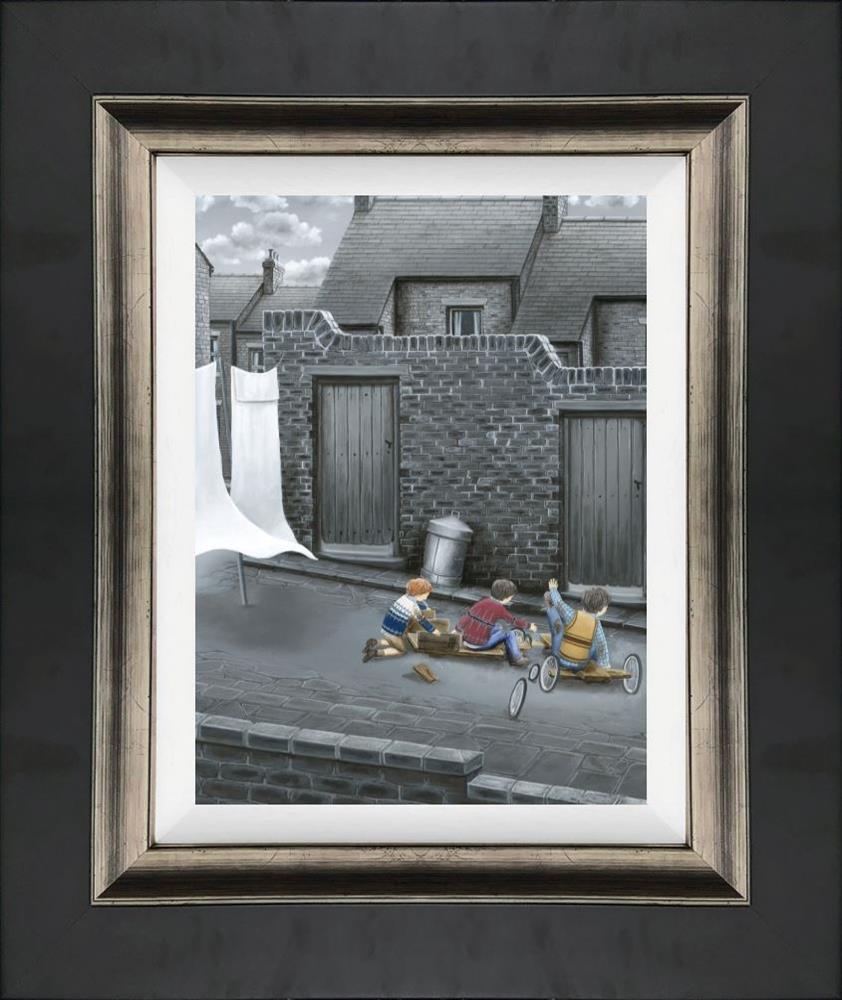 crash canvas framed print by artist leigh lambert