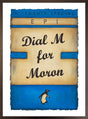 dial m blue framed print by artist epi
