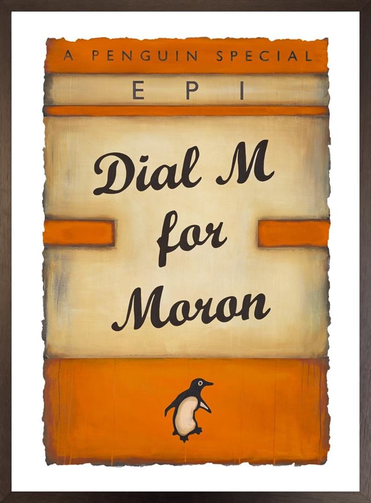 dial m orange framed print by artist epi