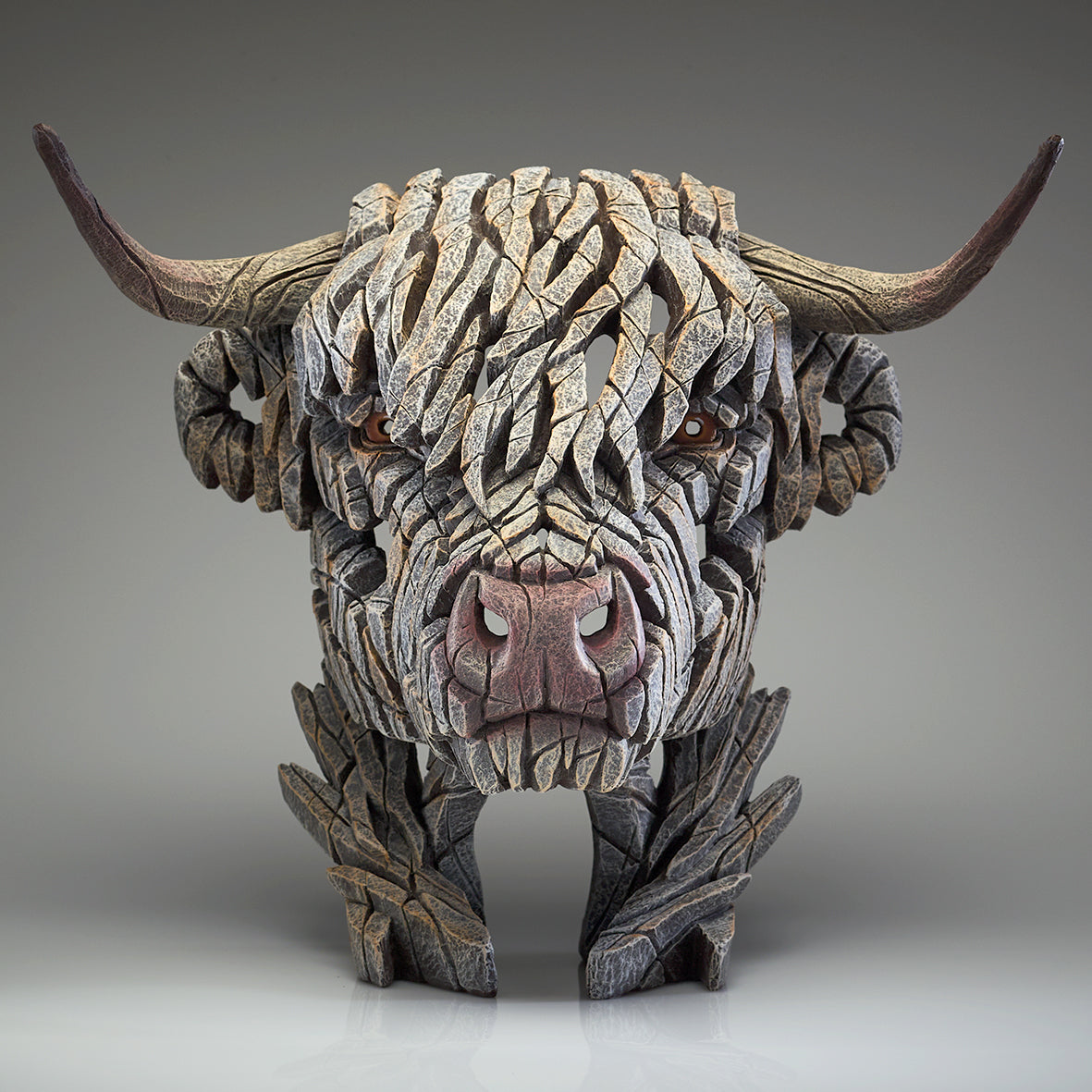 Highland Cow Bust White