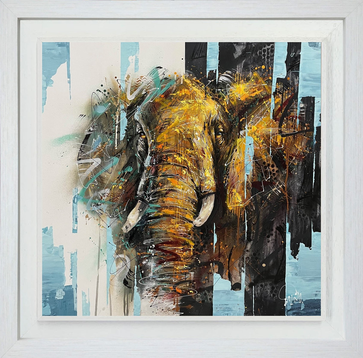 ellie framed original by artist joe galindo