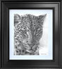 emerald gaze study framed print by artist martin robson