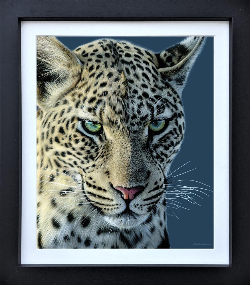 emerald gaze framed print by artist martin robson