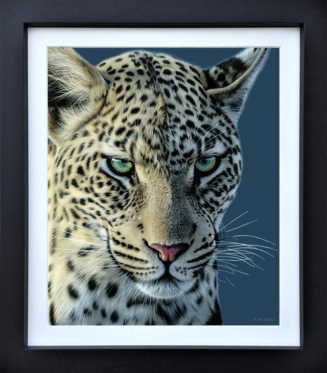 emerald gaze framed print by artist martin robson