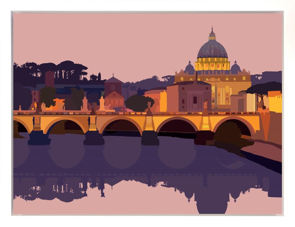 eteral dawn framed deluxe canvas print by artist oshe