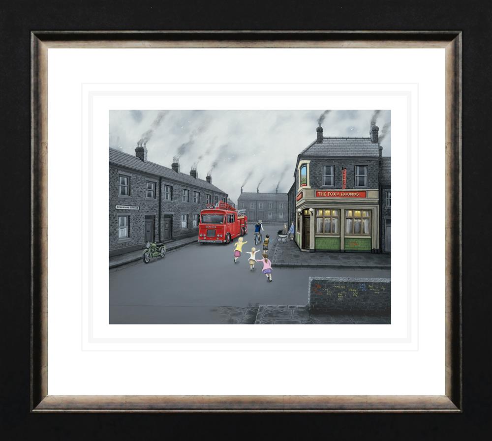 false alarm framed paper print by artist leigh lambert