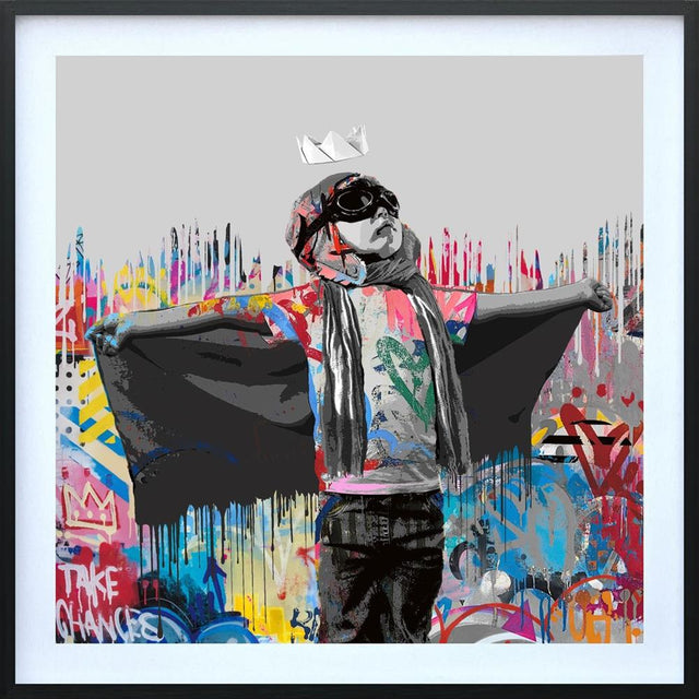 fly high framed print by artist bollee patino