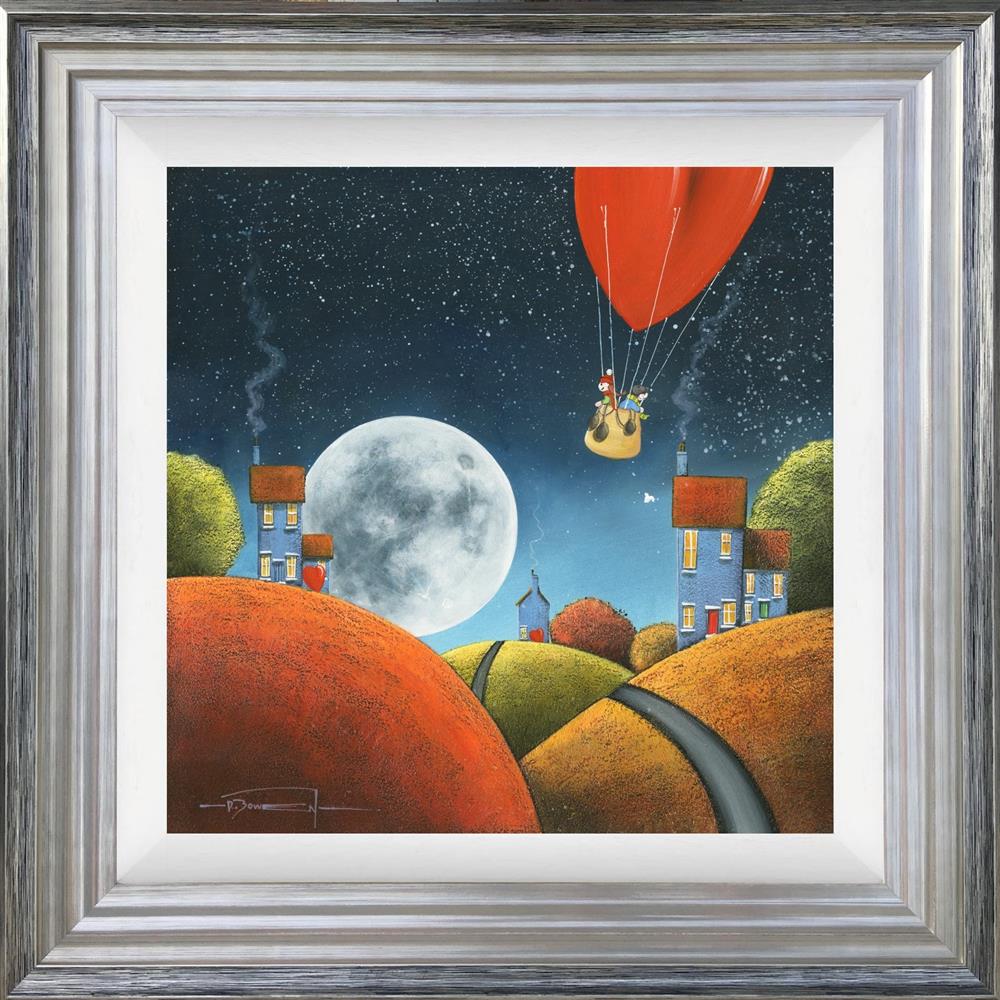fly me to the moon framed print by artist dale bowen