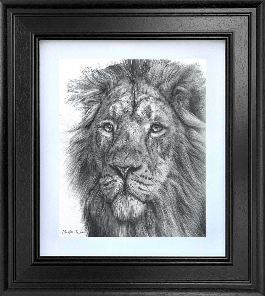 golden majesty study framed print by artist martin robson