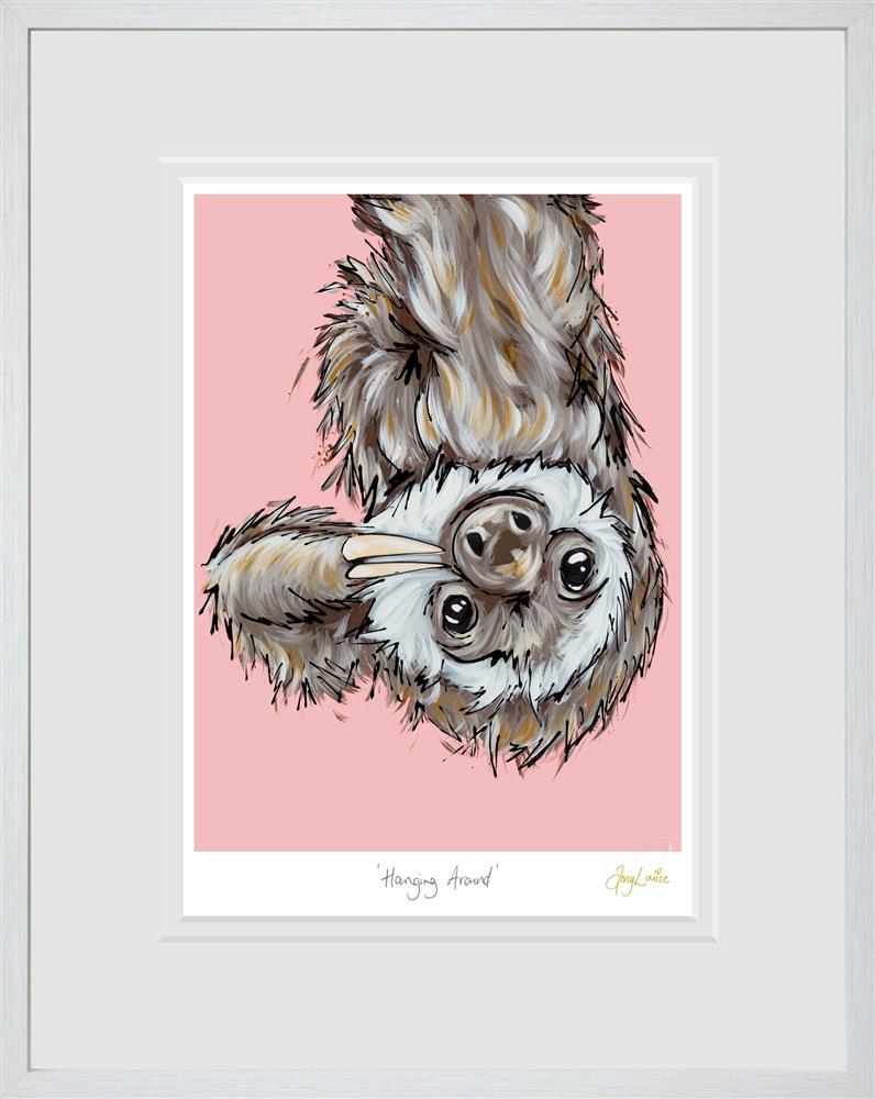 hanging around framed print by artist amy louise