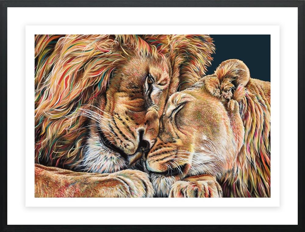 head over heels framed bonded paper deluxe print by artist hayley goodhead