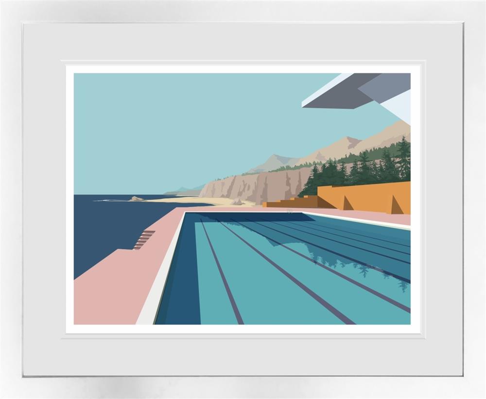 high board high tide framed print by artist oshe