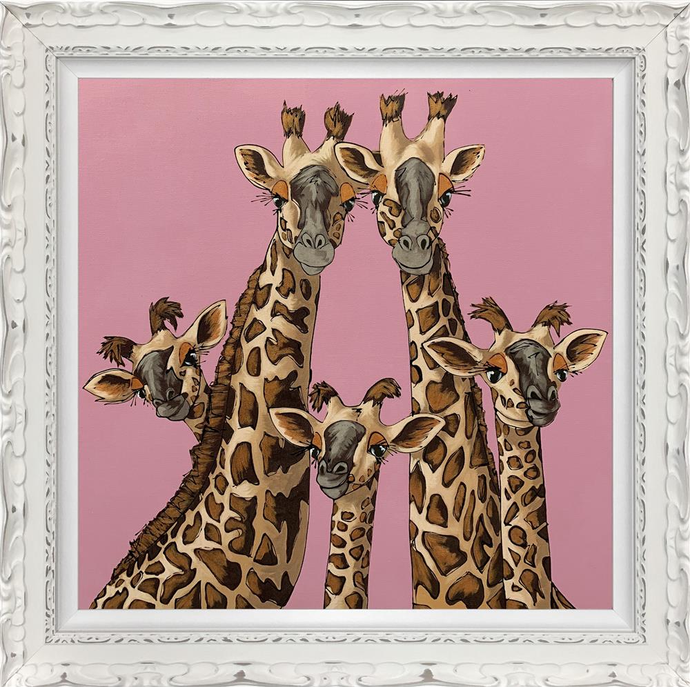 high five rangwali pink framed print by artist amy louise