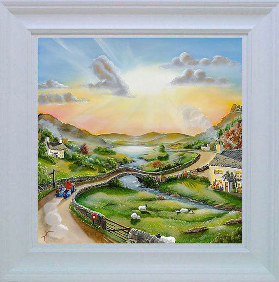 home for tea framed print by artist caroline deighton