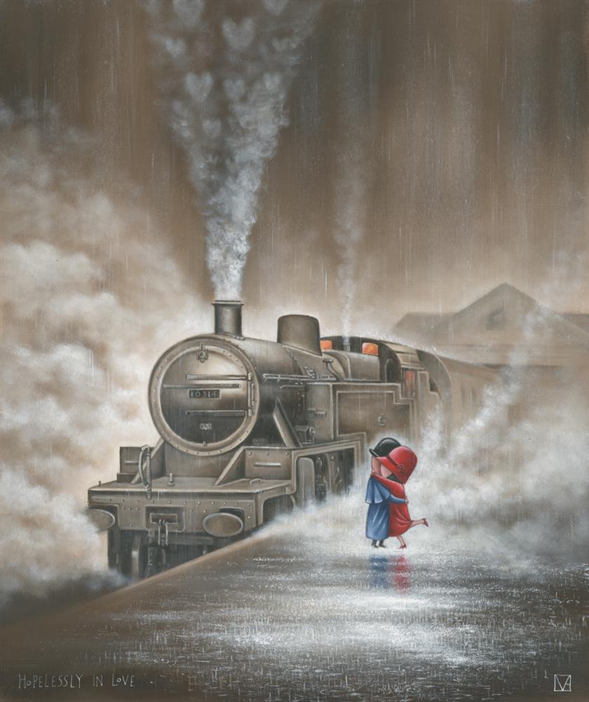 hopelessly in love unframed board only print by artist michael abrams