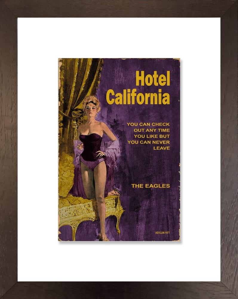 hotel caliornia songbook framed print by artist linda charles
