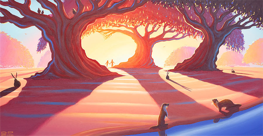 i otterly love you mounted print by artist derrick fielding