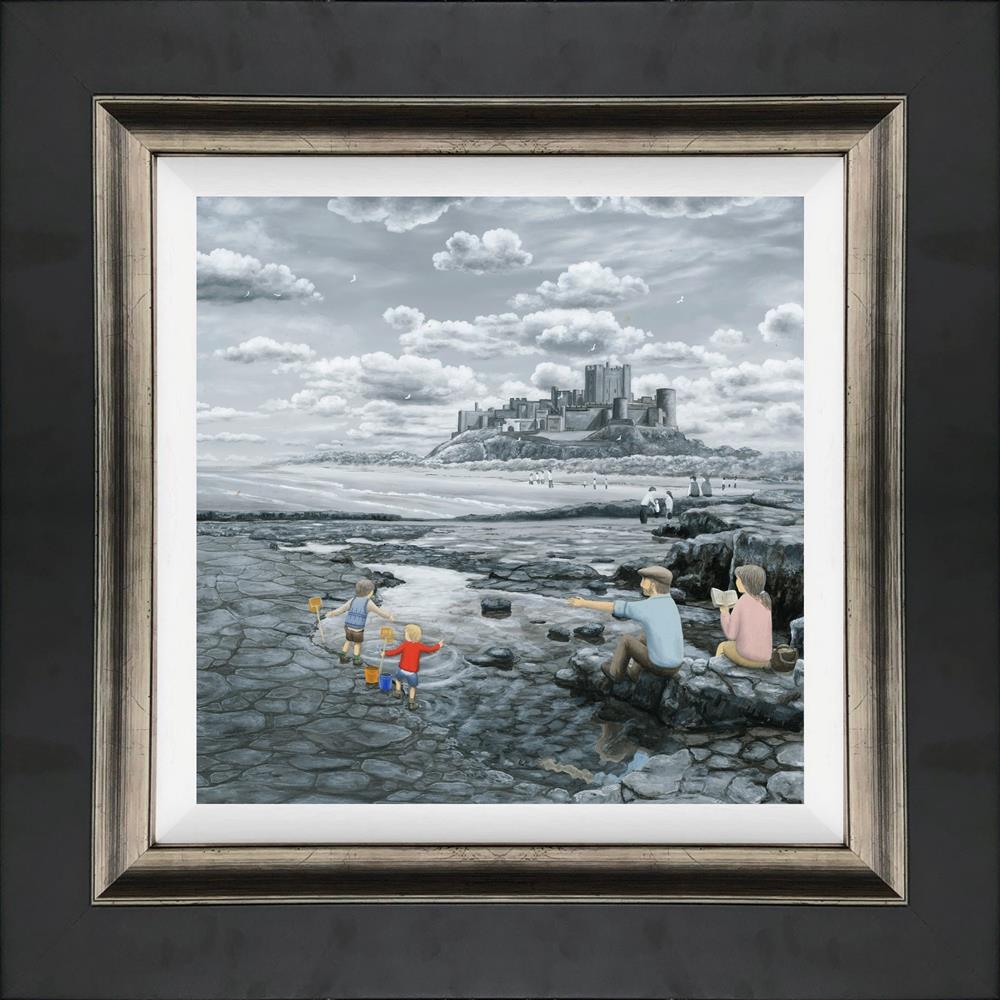 its got me finger dad canvas print framed by artist leigh lambert