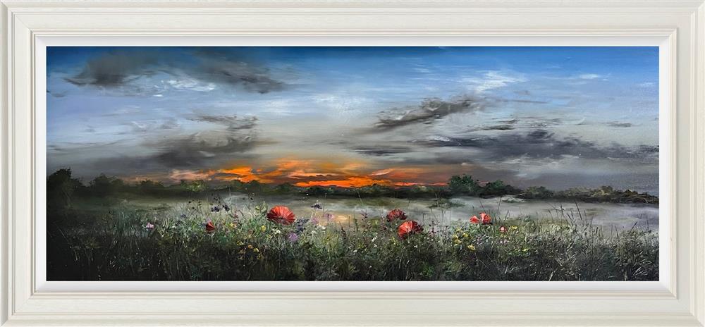 where two shadows fall ahead framed original by artist kimberley harris