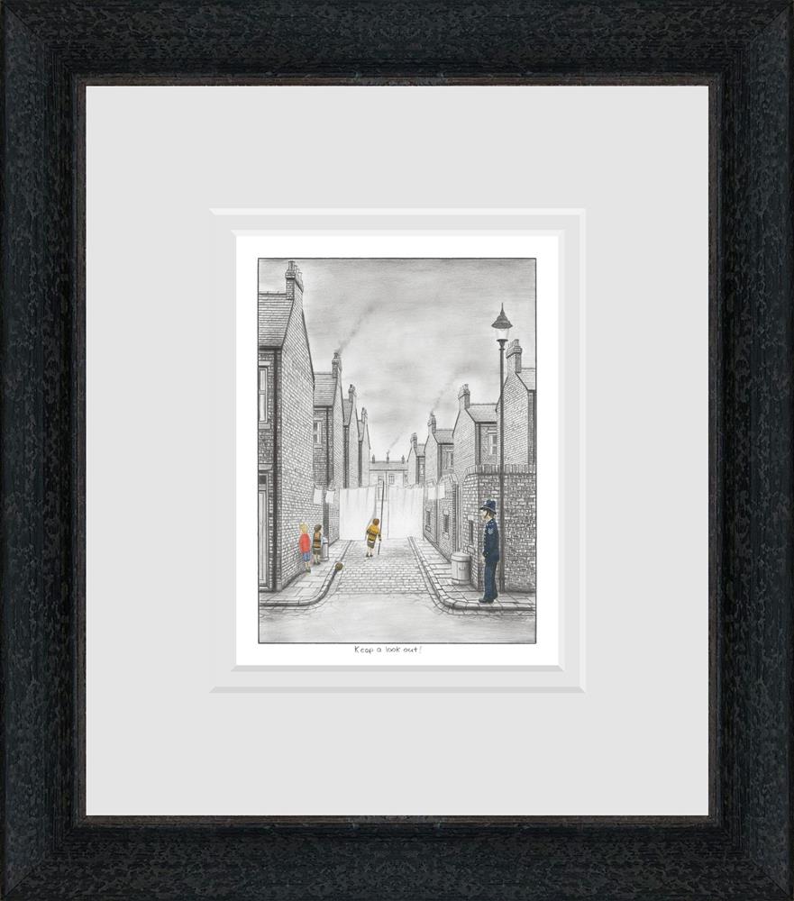 keep a look out sketch framed print by artist leigh lambert