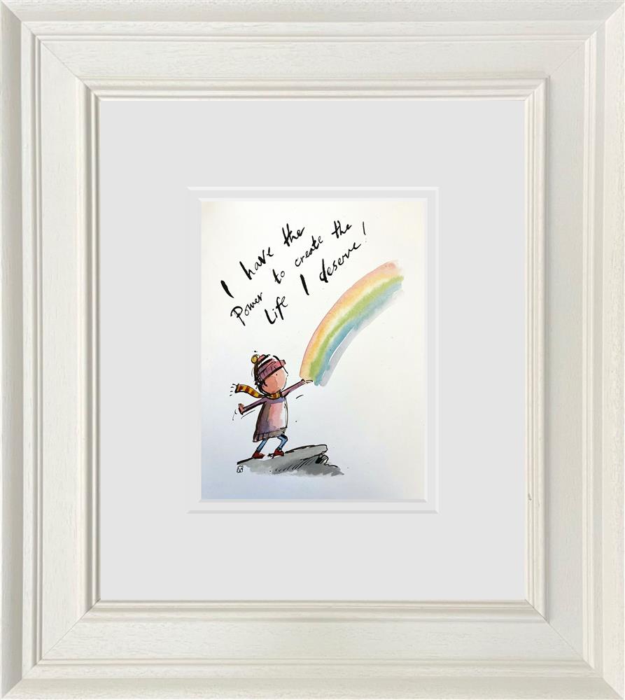life i deserve sketch original framed by artist michael abrams
