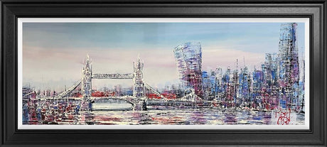 londons dawn framed original by artist nigel cooke