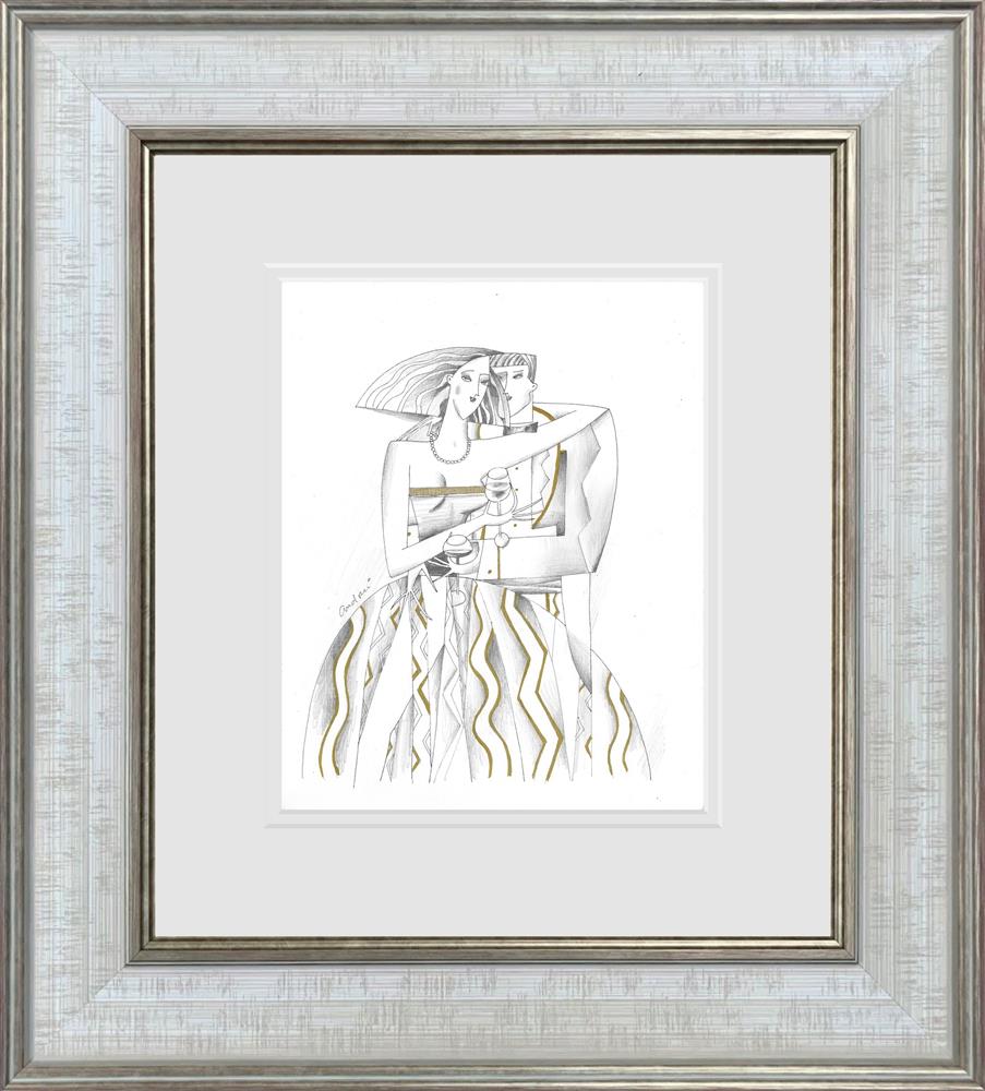 lord and lady iii line study framed print by artist andrei protsouk