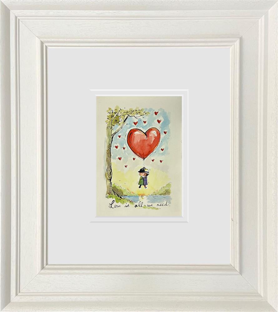 love is all we need sketch original by artist michael abrams