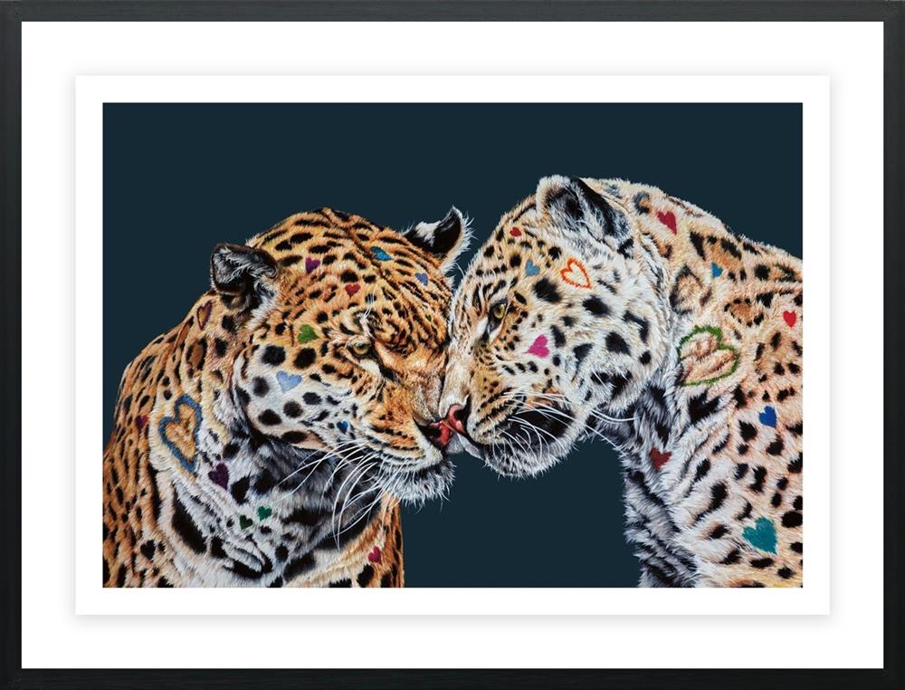 Love is in the air framed bonded paper deluxe print by artist hayley goodhead