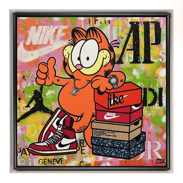 love shoe shopping framed original by artist emily crook