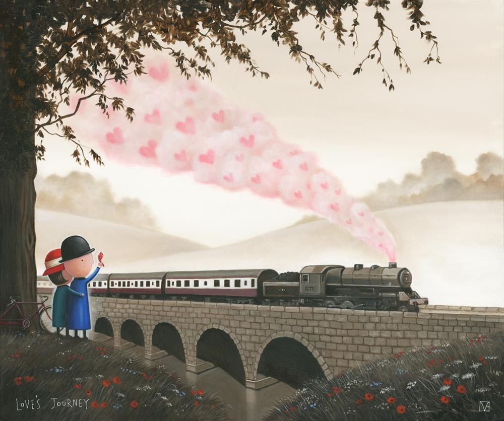 loves journey unframed board only print by artist michael abrams